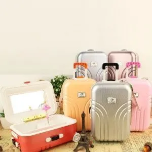 Музыкальная шкатулка Чемодан. АБС пластик. Размер 10,5 х 8 х 21.5 см.