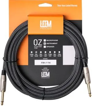 Leem FBS-5(BK/WH) Кабель инструментальный, черный/белый.