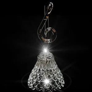 Гусь Хрустальный GH-XL010 Колокольчик хрустальный «Скрипичный ключ», большой.