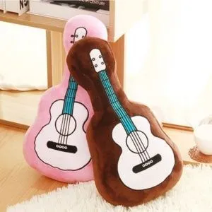 Подушка декоративная Розовая гитара. Размер 75 см.