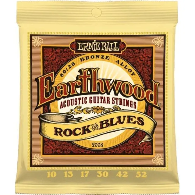 Ernie Ball 2008 (10-52) Earthwood Rock & Blues Комплект струн для акустической гитары.