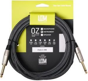 Leem FAS-3(BK/WH) Кабель инструментальный, черный/белый.