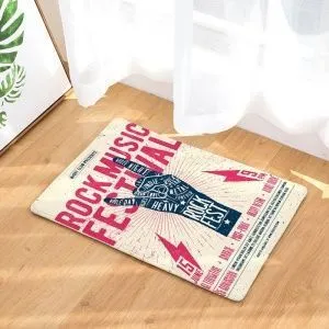 Коврик напольный. Rock Music Festival. Полиэстер. Размер 40х60 см.