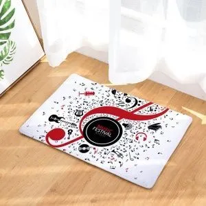 Коврик напольный. Music Festival. Полиэстер. Размер 50х80 см.