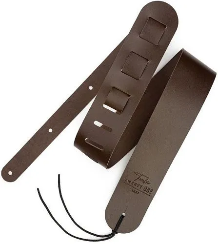 1221-65-1-BRN Ремень для гитары, кожаный, коричневый.