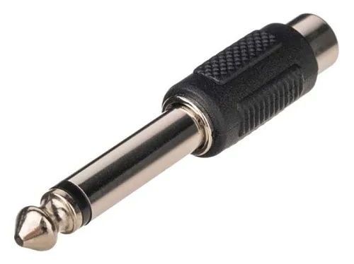 Soundking CC303 Переходник (разъем переходной) 1/4" (6,35мм), моно, штекер - RCA, гнездо.