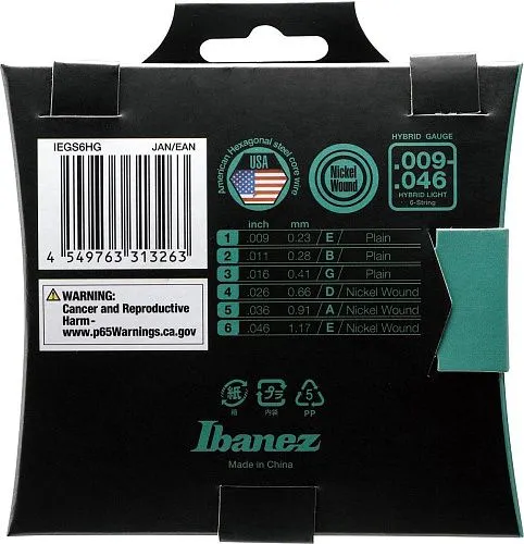 Ibanez IEGS6HG (9-46) Комплект струн для электрогитары.