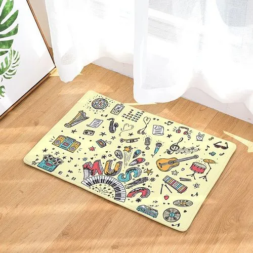 Коврик напольный. Music. 572241370730/19/2 Полиэстер. Размер 40х60 см.