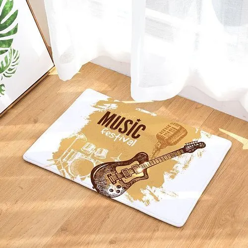 Коврик напольный. Music Festival. Полиэстер. Размер 40х60 см.