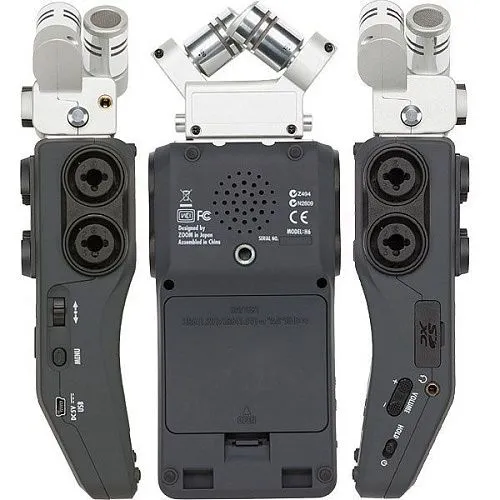 Zoom H6 Рекордер ручной компактный со сменной микрофонной системой.