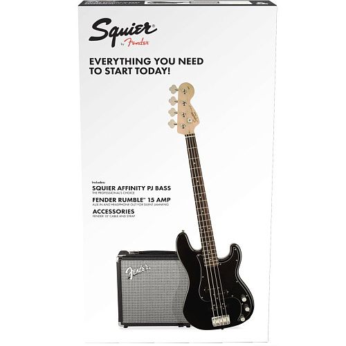 Fender Squier Affinity 2021 Precision Bass PJ Pack MN Black Комплект бас-гитарный.